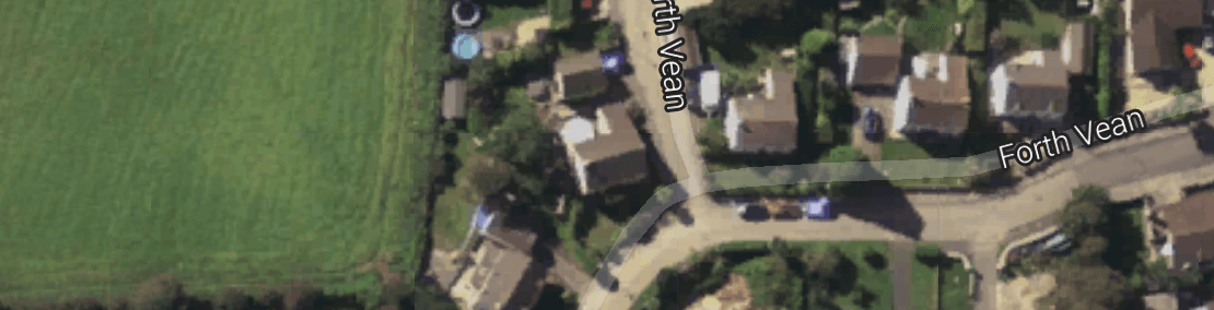 A satellite image of my childhood home
